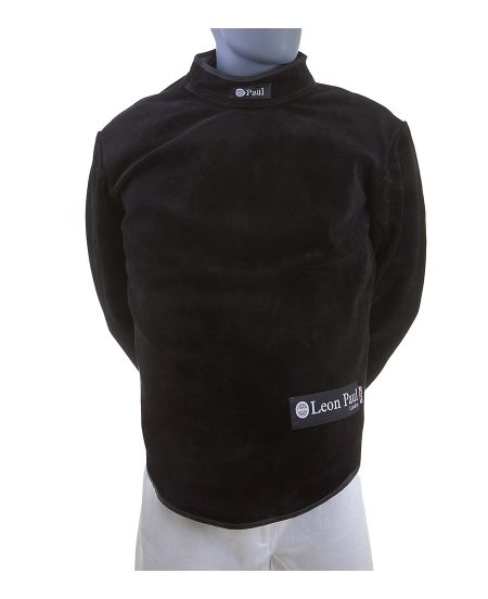 Leather Coaching Gilet With Long Leather Sleeves